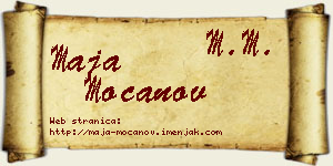 Maja Mocanov vizit kartica